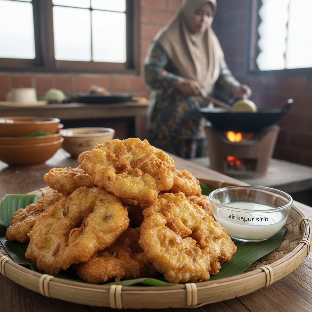 Gambar utama citer: Pisang Goreng Kelate: Rahsia Rangup Krup-Krap Air Kapur Sirih!
