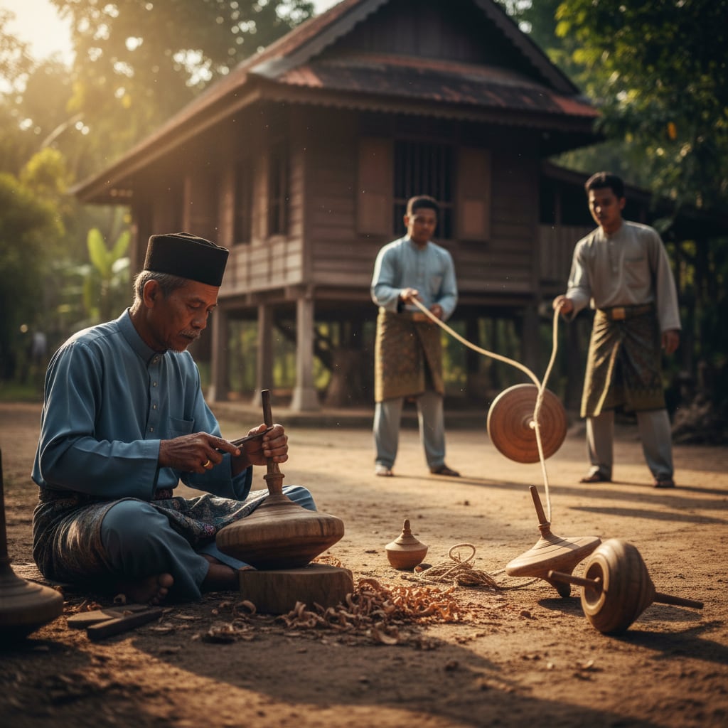 Gambar utama citer: Gasing Uri dan Pangkah: Legasi Permainan Lelaki Kelantan